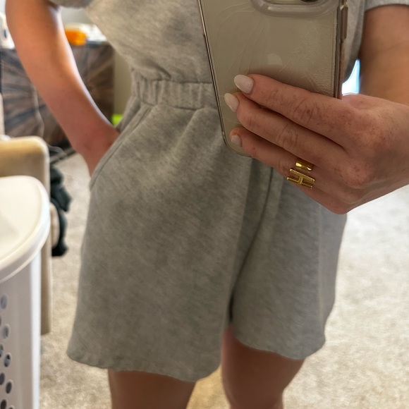 Light Grey Comfy Romper - Picture 2 of 3